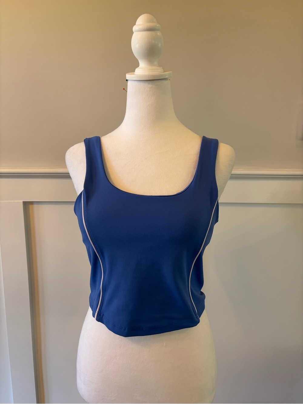 RBX Royal Blue Ribbed Square-Neck Tank